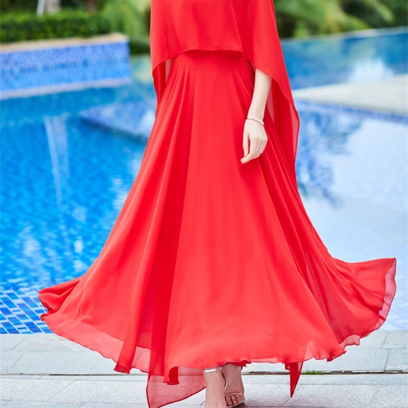 Women Long Sleeve Dress White Chiffon Spring Vintage Casual Fashion Maxi Dresses For Elegant Luxury Prom Clothes 2024 New