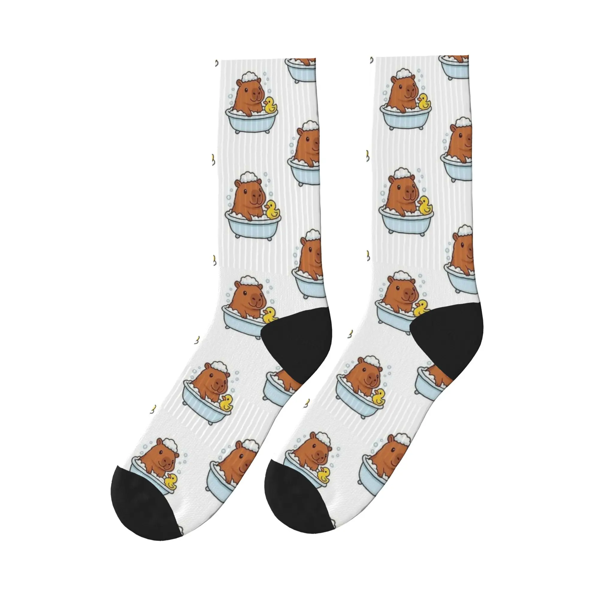 لطيف كابيبارا دش جوارب خمر الجوارب الرجال الجوارب الناعمة الدافئة الربيع تشغيل مخصص المضادة للبكتيريا الجوارب هدية