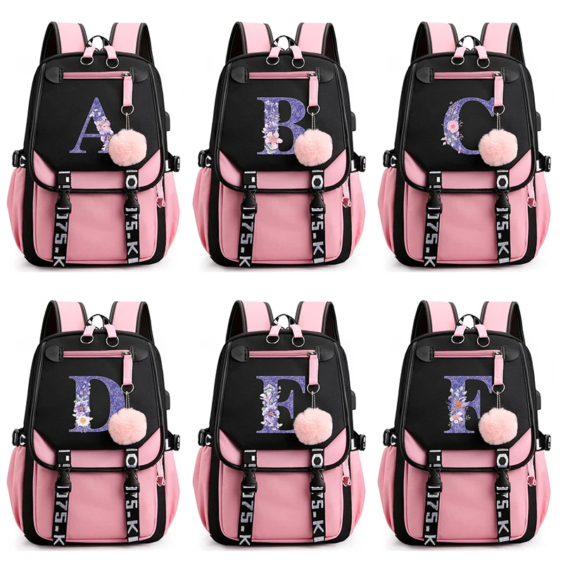 zaino-in-tela-con-stampa-di-26-lettere-dell'alfabeto-inglese-per-bambini-studenti-ragazze-donne-zaino-di-grande-capacita-per-adolescenti