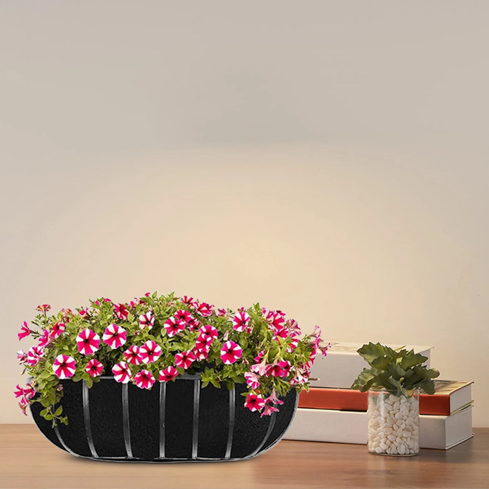 

3 Pcs Non Woven Fabrics Planting Bag Liner Hanging Pot Insert Space Saving Grow Liners for Troughs Garden Decor Outdoor