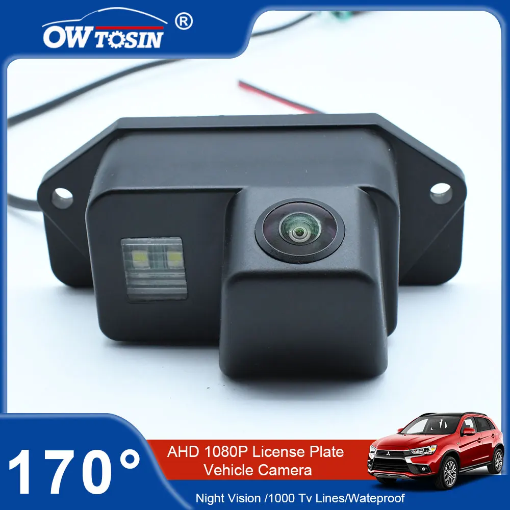 AHD 1080P 170°Car License Plate Rear View Vehicle Camera For Mitsubishi Lancer sedan 2007-2019 Lancer X 2007 Reverse Monitor