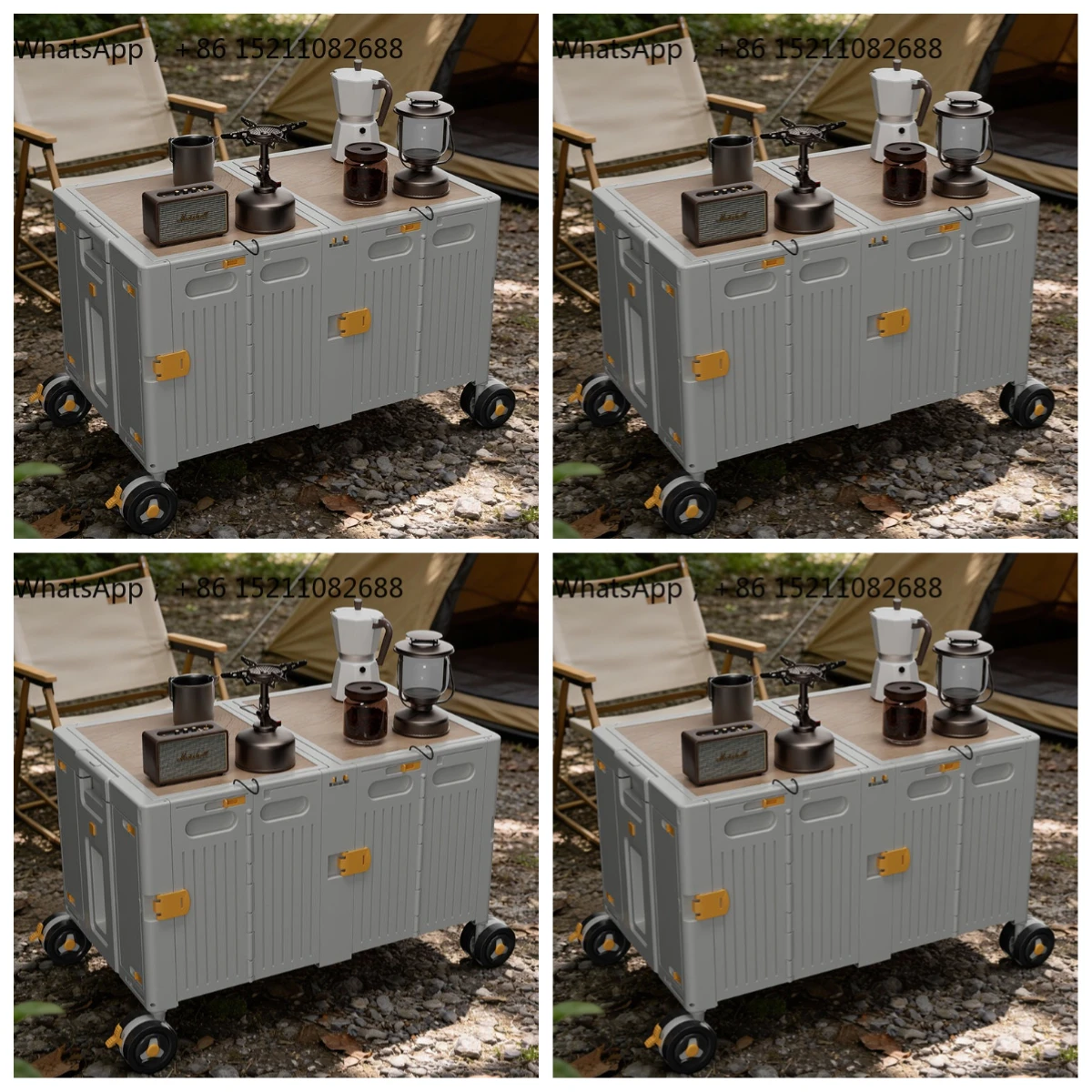 LLY outdoor camping truck foldable large-capacity multi-functional picnic camping stall storage folding truck