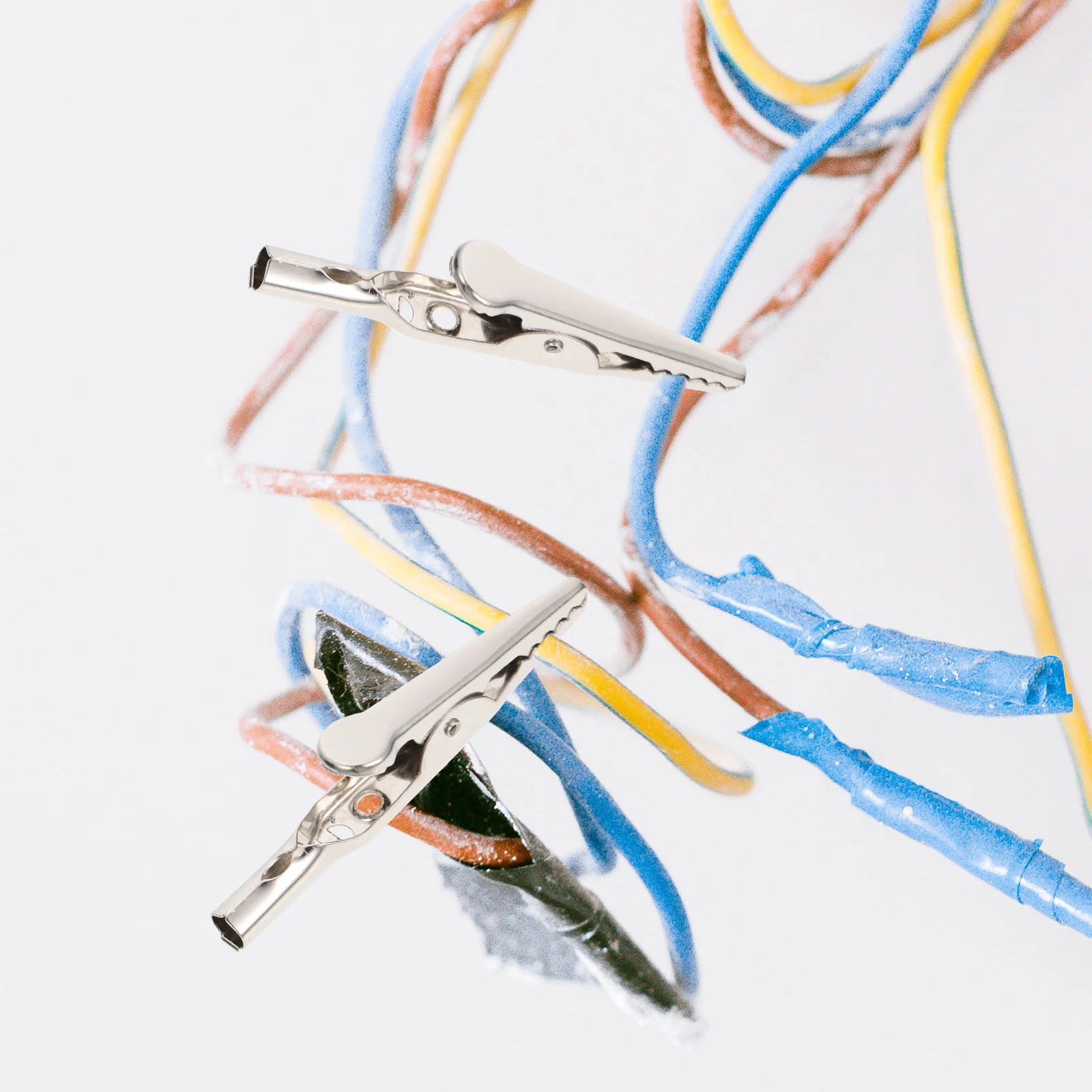 

100pcs Metal Alligator Clips Silver Nickel plated Iron Test Line Crocodile Anti Static Lightweight Accessories
