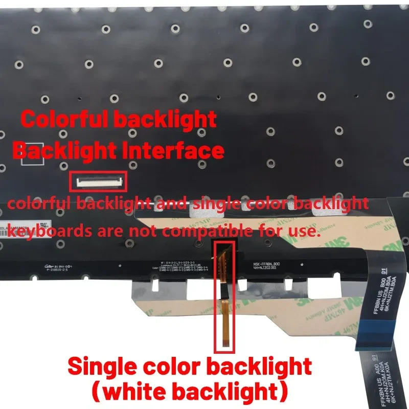 Imagem -05 - Nós Teclado Portátil para Cúpula Msi E14 E15 Ms14c4 14c5 Cúpula B15 B14 Ms-1552 E15 Novo