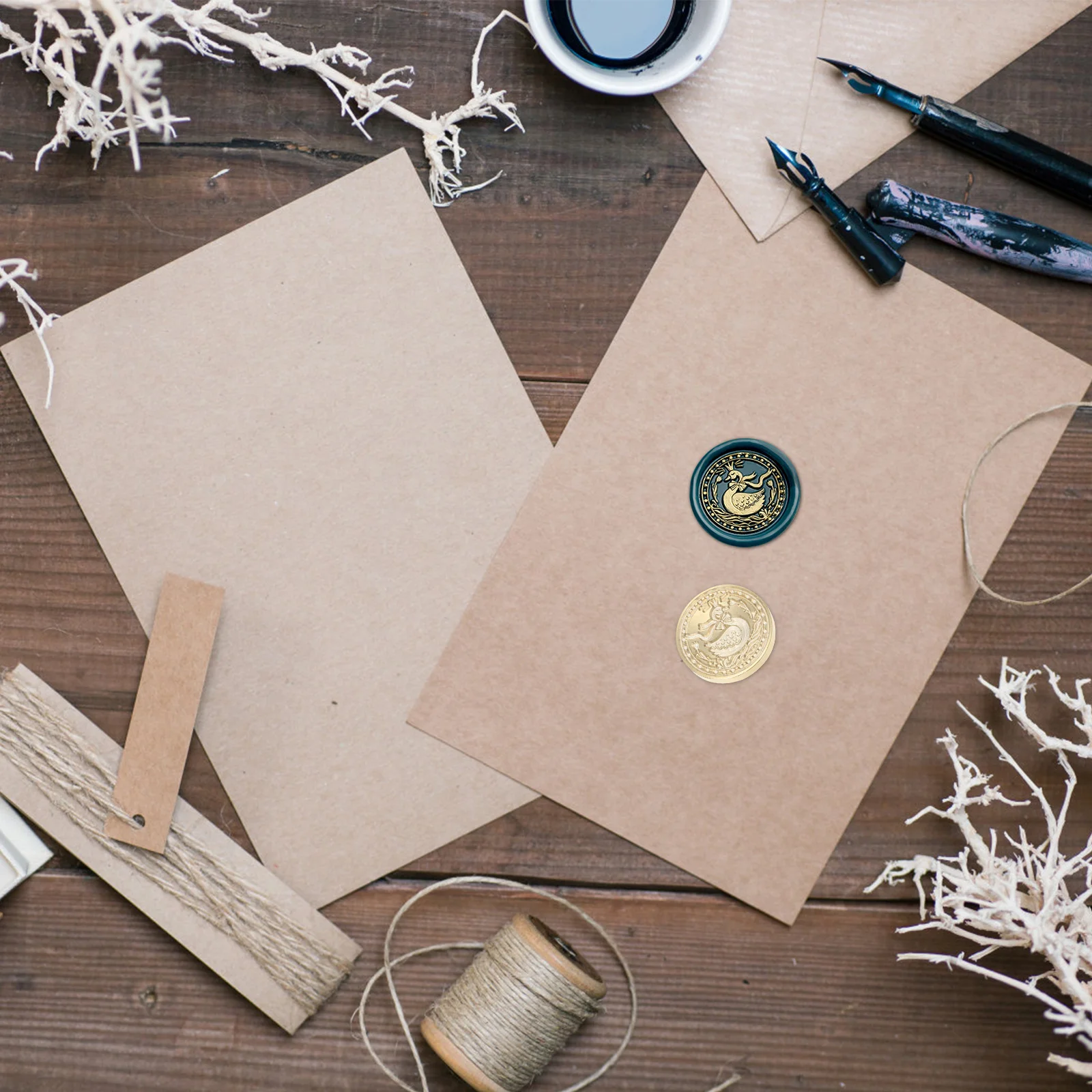 Fire Wax Seal Stamp Head Premium Brass Valentine's Day Envelope Sealing Lacquer Head Xmas Wax Seal Stamp Craft Decorative