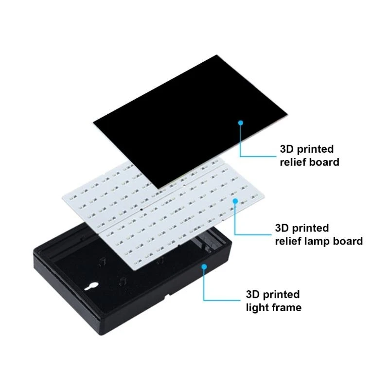 F68B para LAB Lithophane LED Backlight Board Photo Model para impressoras 3D