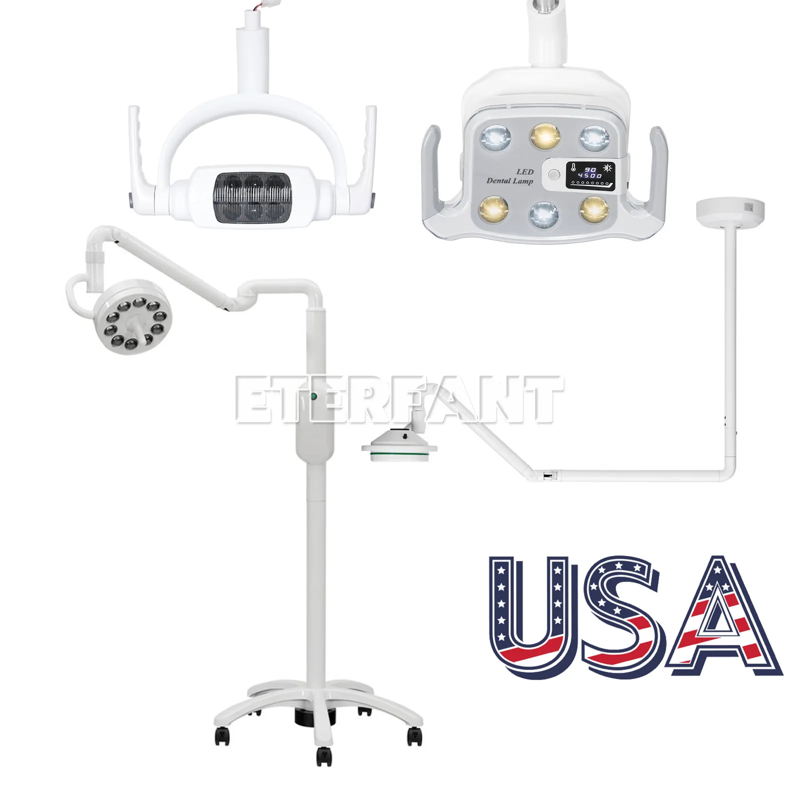 

Dental 8W 6 LED Oral Lamp Light Induction Sensor For Chair 26mm/22mm/9W 6 LED φ22mm Interface/36W Ceiling/55W Mobile LED Lamp