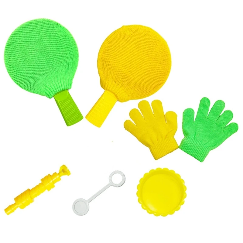 

Bubble Racket Toy Set Outdoor Activity for Families Parent Child Interaction Toy