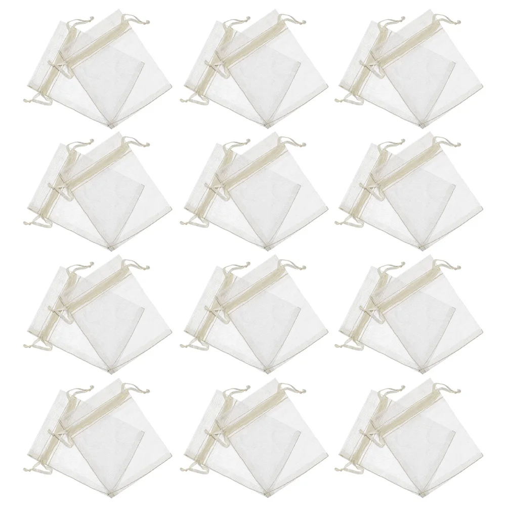 

100Pcs Mesh Bags Drawstring Closure for Jewelry Gift Cards Chocolate Wedding Party Favors Storage Pouch Organizer