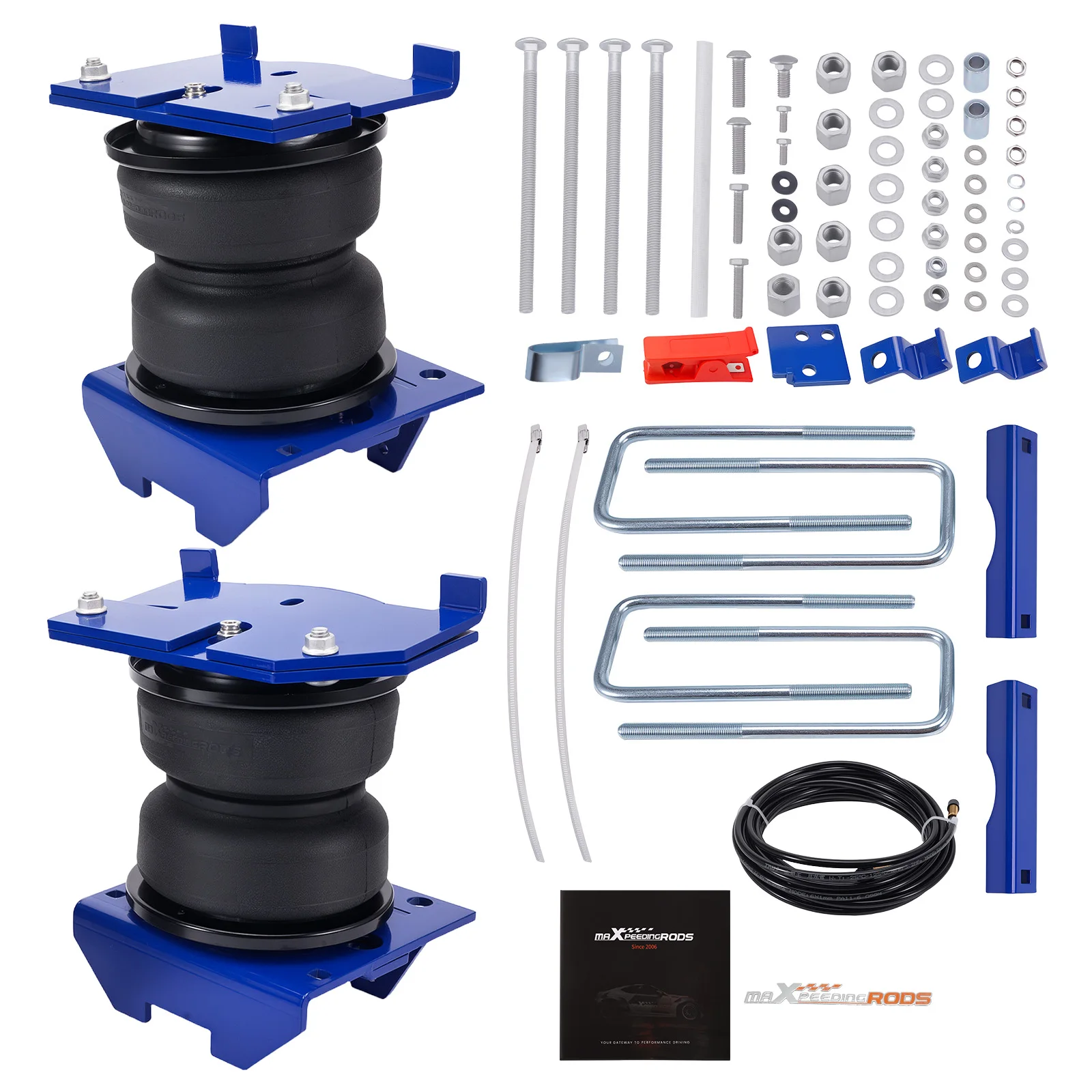 

Комплект пружинных мешков MaXpeedingrods с воздушным помощником, 5000 фунтов для пикапа Ford F-150 Raptor с удлиненной кабиной