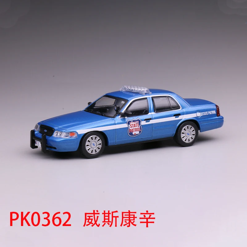 596 1/64 مقياس CV الشرطة محاكاة سبيكة سيارة نموذج عرض ثابت تحصيل لعبة هدية تذكارية الديكور