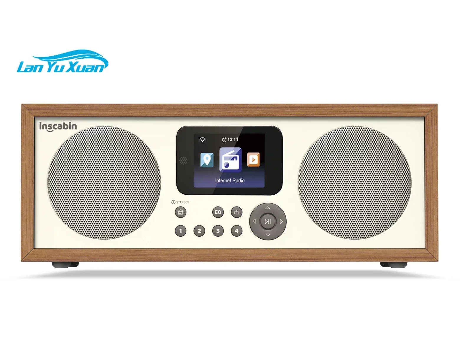 

LED retro bedroom radio, Bluetooth controlled remote network radio with Spotify Connect portable wireless stereo speakers