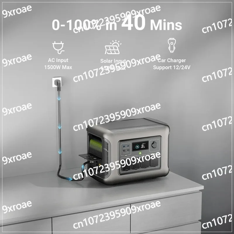 

Электростанция 1500 Вт 1152 Втч с функцией ИБП Портативный источник питания Резервный источник питания R1500