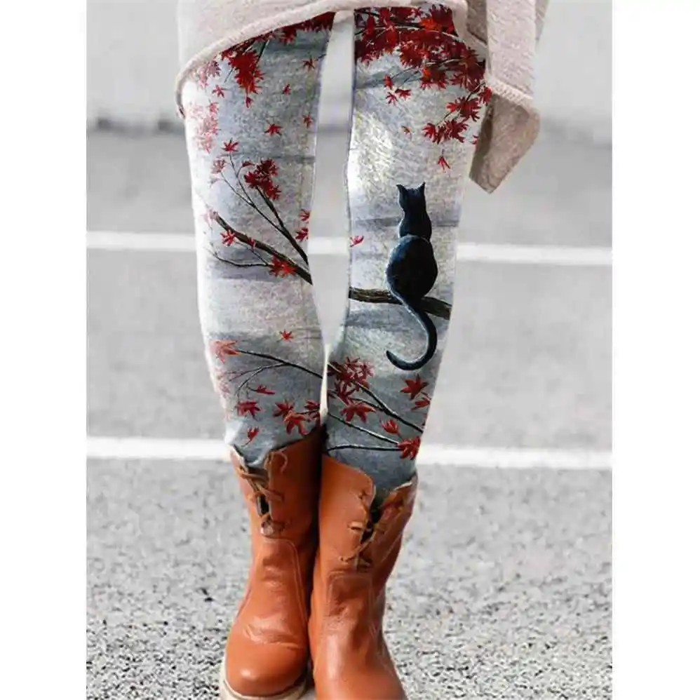 Slimming Woolen Print Boots Pants Women's Clothing Base Layer Pants 2016 Winter Fashion Print Design Non-Merchandise Brand