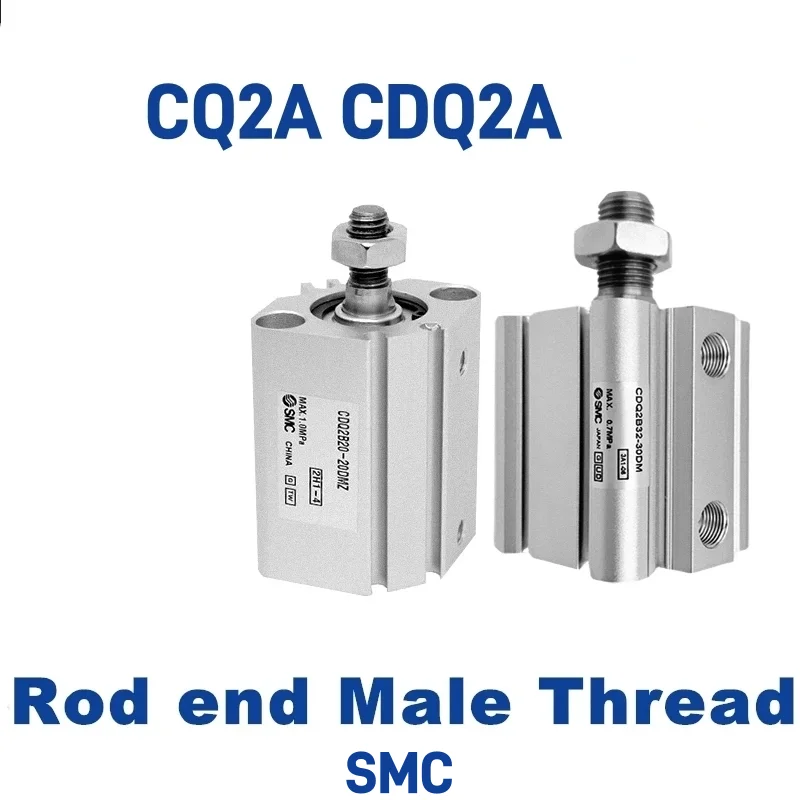 

CQ2A CDQ2A DM DMZ Bore 12 16 20 25 32 40 50 63 80 100 SMC Male Thread Compact Cylinder Standard Double Acting Single Rod