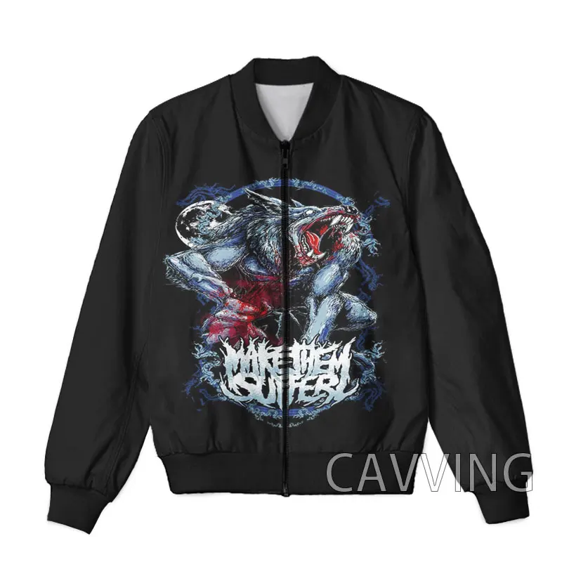 CAVVING 3D Printed  Make Them Suffer  Zipper Bomber Jackets Men Overcoat Mens Coat Zip Up Jackets for Women/Men