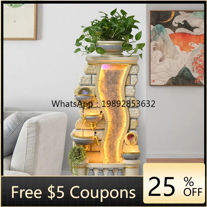 YFY European Style Flowing Water Ornament Circulating Water Home Indoor Landscaping Courtyard Flowing Waterfall Water