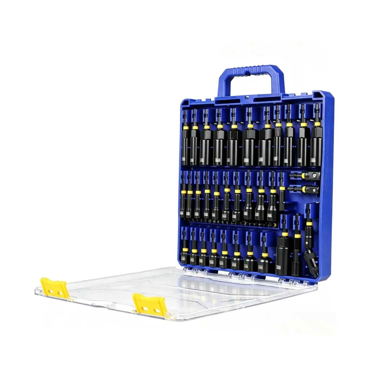 Industrial Wrench Kit 55 Piece Socket Driver with Hex Nut Driver and Universal Joint Socket for Mechanical Repair