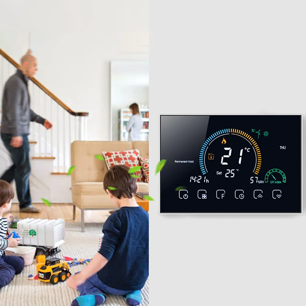 

1Set Smart Thermostat Large Color Backlit LCD Touch Screen Digital Temperature Controller Home Heating Floor Thermostat