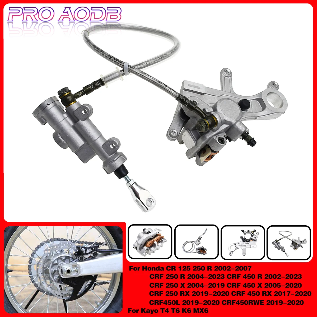 Motorcycle Front and rear brake assembly and caliper Accessories For Kayo T4 T6 K6 MX6 Honda CRF450RWE CRF450L CRF250R CRF450R