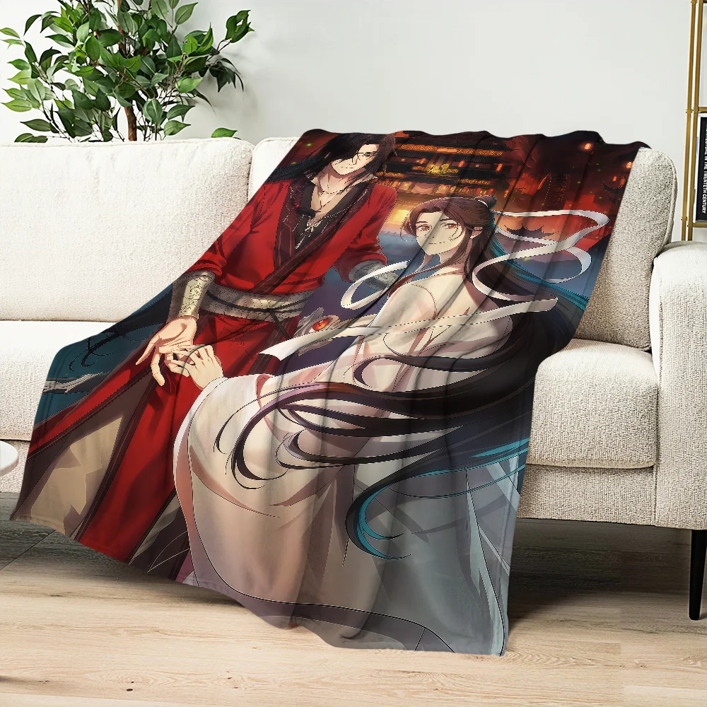 anime fanart Heaven Officials Blessing Blanket Flannel warm soft plush blanket sofa living room hogar bedroom travel gift home