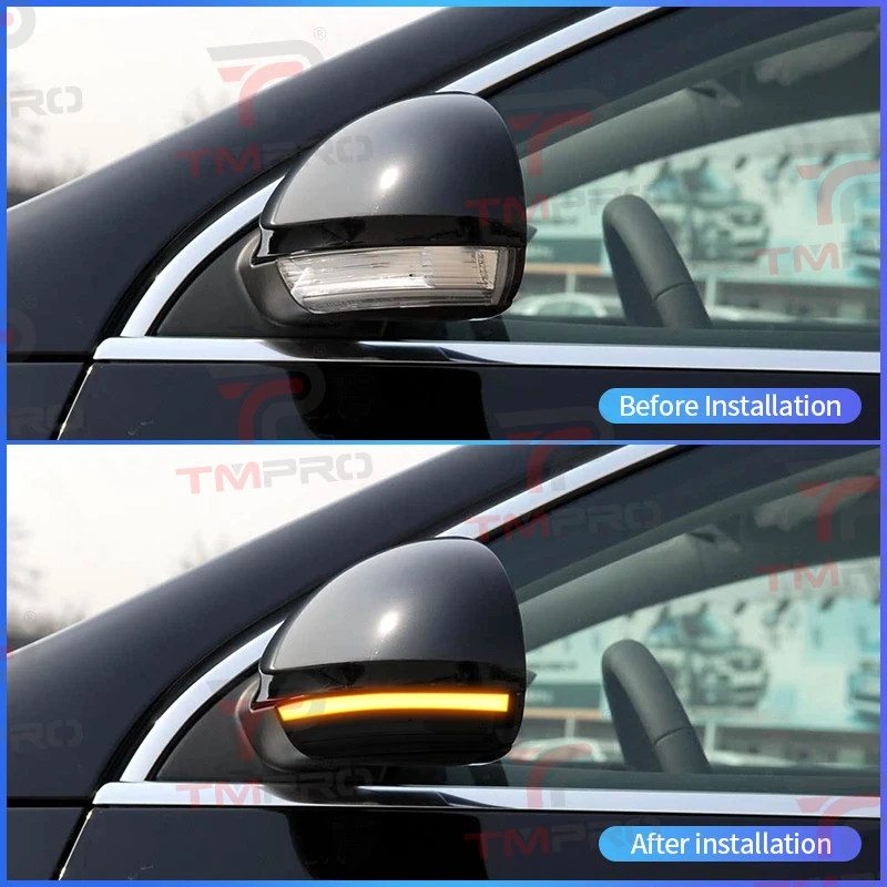 Suitable for Volkswagen Magotan Sagitar Lavida Passat Golf 2005-2011 Crystal Flowing Side Mirror LED Turn Signal