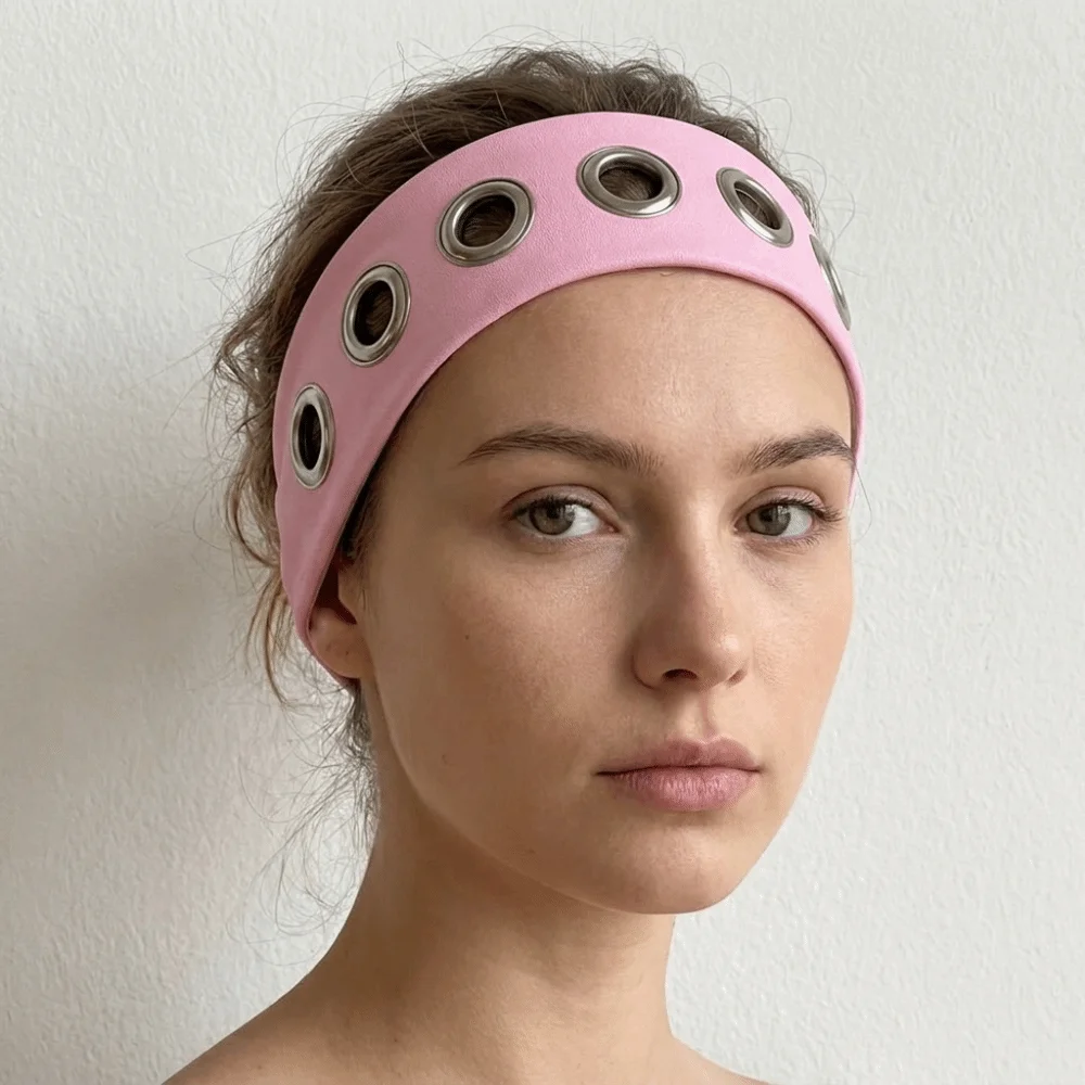 ソリッドカラー中空メタルヘッドバンドグロメットカシューパター - Stretch Strap Yoga のレビューと価格