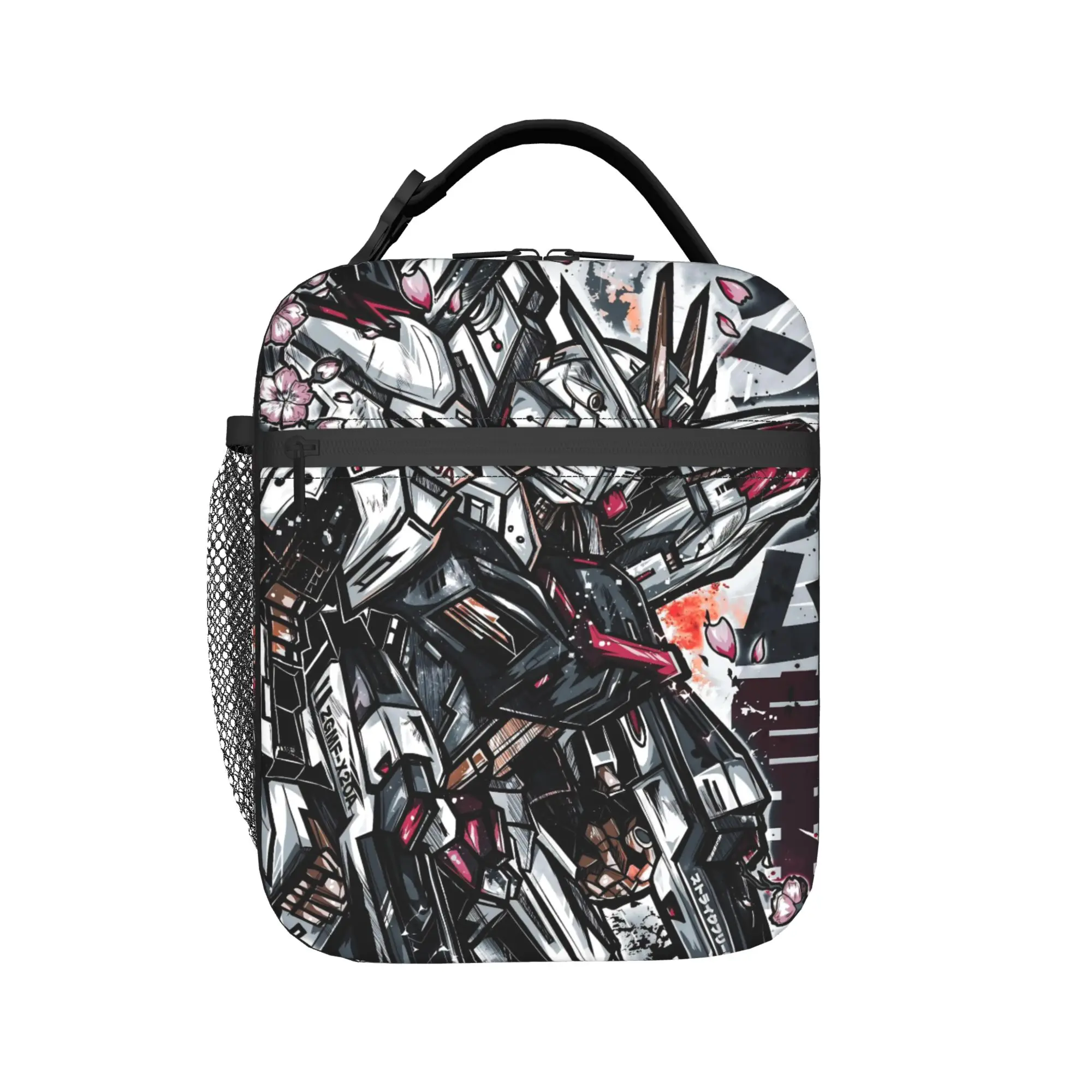 mobile suit gundams Merch Insulated Lunch Bag For Work  Food Box Portable Cooler Thermal Lunch Boxes