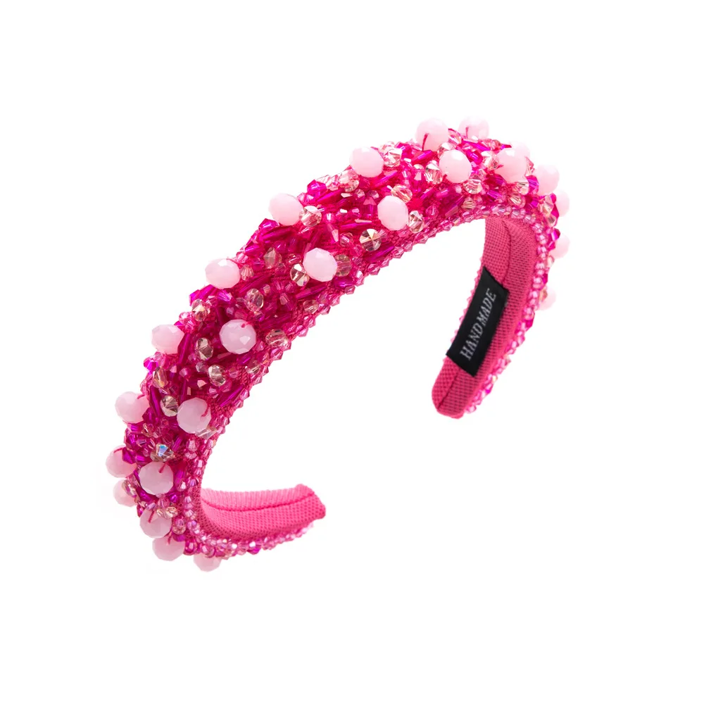 Heming headband new retro crystal high skull top headband niche light luxury temperament high-end hair accessories - view 5