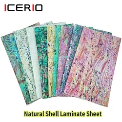 ICERIO 14x24CM Natural Abalone Shell Sheet  Adhesive Paua Shell Veneer Laminate Sheet  Lure Jig Lure Decorating Accessories