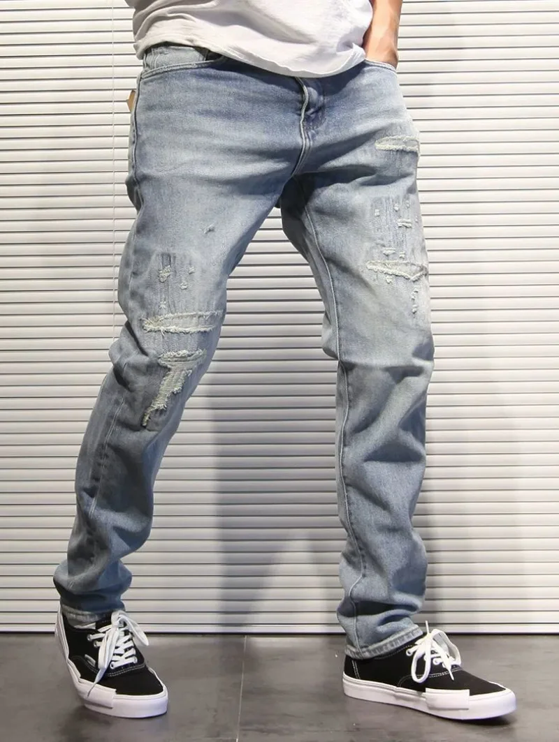 

New Spring and Autumn Brand Yuwenle Pants Men's Jeans Men's Straight Locomotive Korean Autumn Cargo Pants Men Jeans Hombre