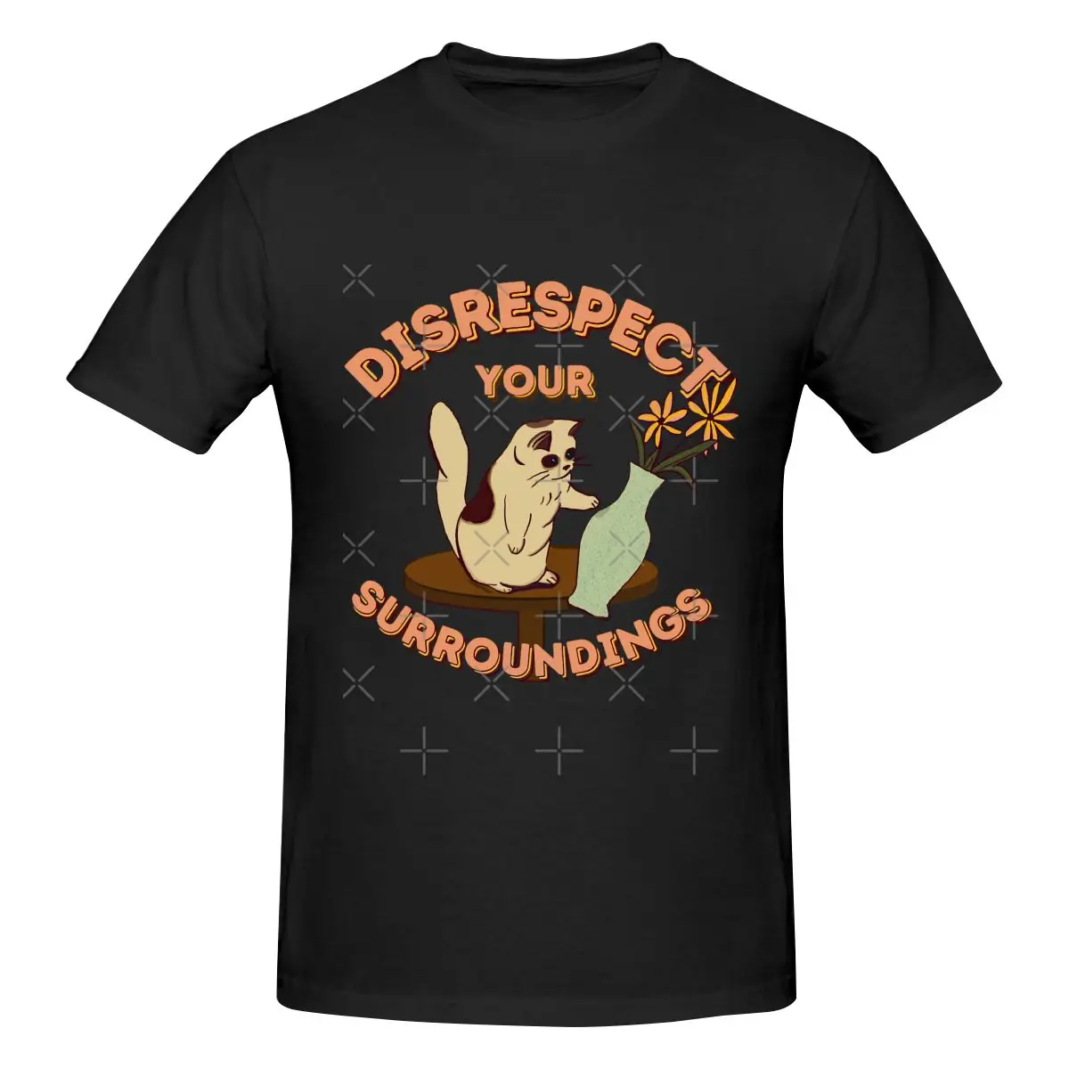 Funny Disrespect Your Surroundings Men's T-shirt Printed Tops are loose and slim fit Women's T-shirts