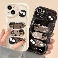 For VIVO Y53S Y36 Y78 Y27 Y12S Y20 Y21 Y22S Y35 Y31 Y51 Y72 Y16 V29 V27 V25E V21E 3D Coffee Toy Cartoon Wave TPU Soft Phone Case