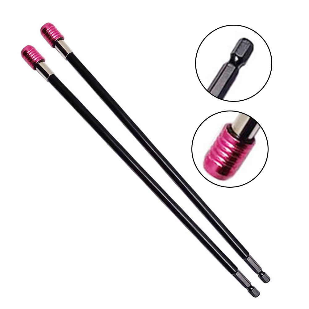 

2pcs 1/4 Hexagonal Handle Red Extended Quick Release Self-locking Extension Rod 300mm Screwdriver Extension Rod Tool