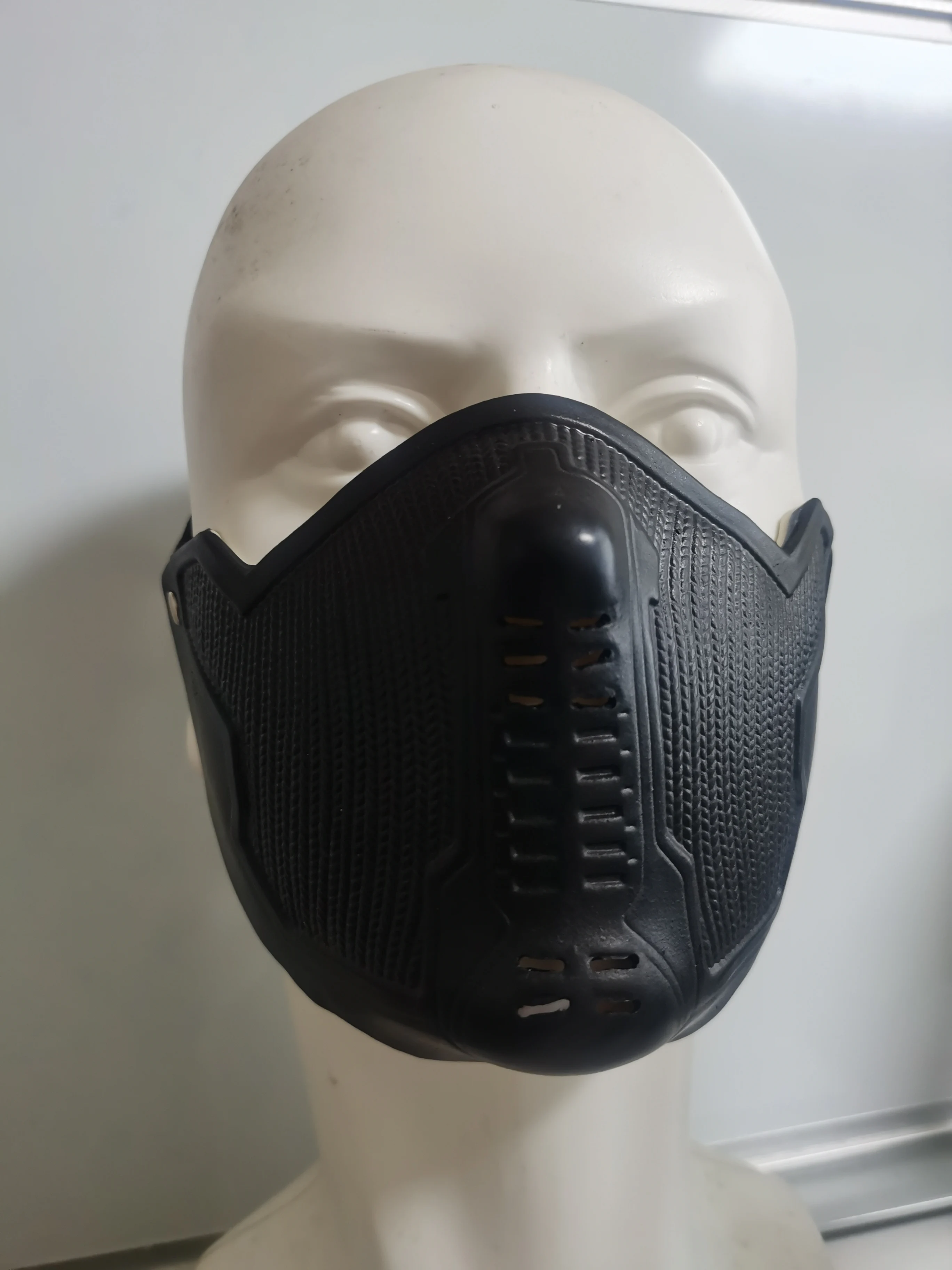 Superheld Cosplay Winter Soldat Maske James Buchanan Bucky Barnes Cosplay Latex Maske Halloween Weihnachten Requisiten Halb gesichts maske