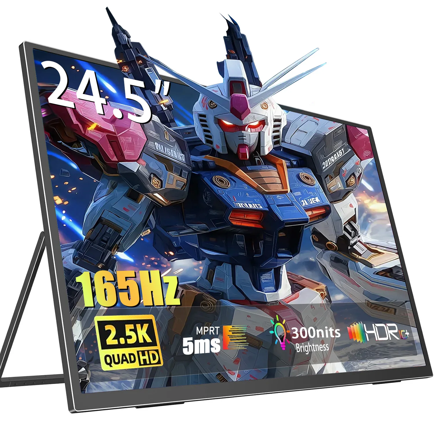 AHXJKA 24.5 Inch Portable Monitors 165Hz 100sRGB 2K Gaming phone Mobile Laptop Extender Second Screen For Steam/PS4/5/TV/XBox