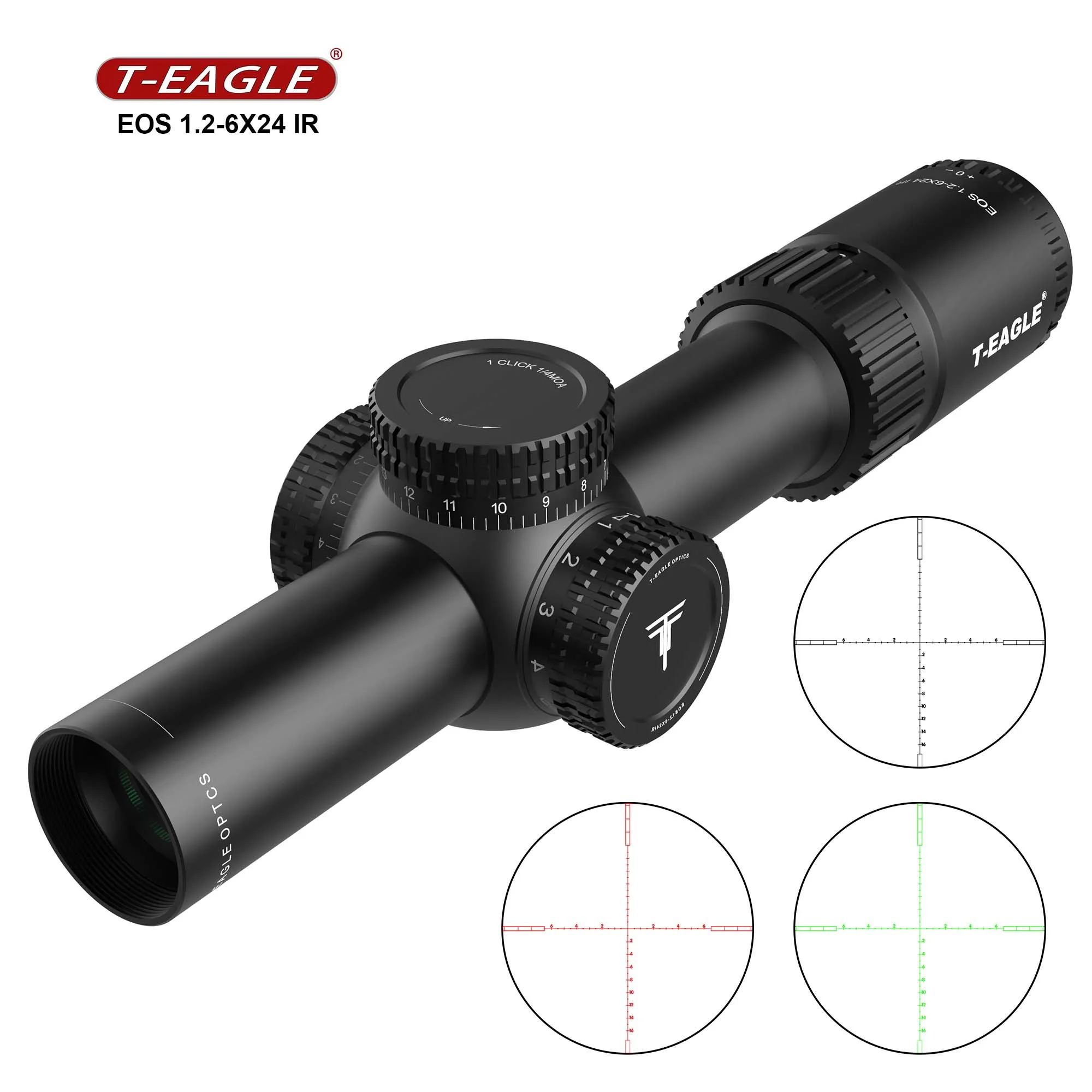 

EOS1.2-6x24 Scope, High Seismic Resistance, Waterproof, Nitrogen-filled, Thin-walled, Shimmering Light-speed Sight