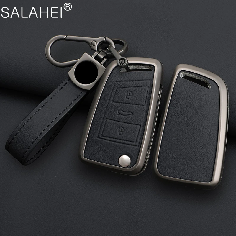 Car Key Case Cover Shell For VW Volkswagen Magotan Golf 8 7 MK7 Tiguan Passat MK2 Skoda Octavia Kodiaq Seat Leon Altea Accessory