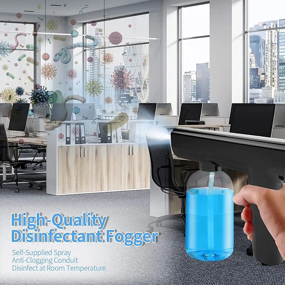 300Ml Barber Nano Blue Light Sprayer, Wireless USB Electric Aftershave Steam Spray Disinfection Gun For Garden Atomizer Tools