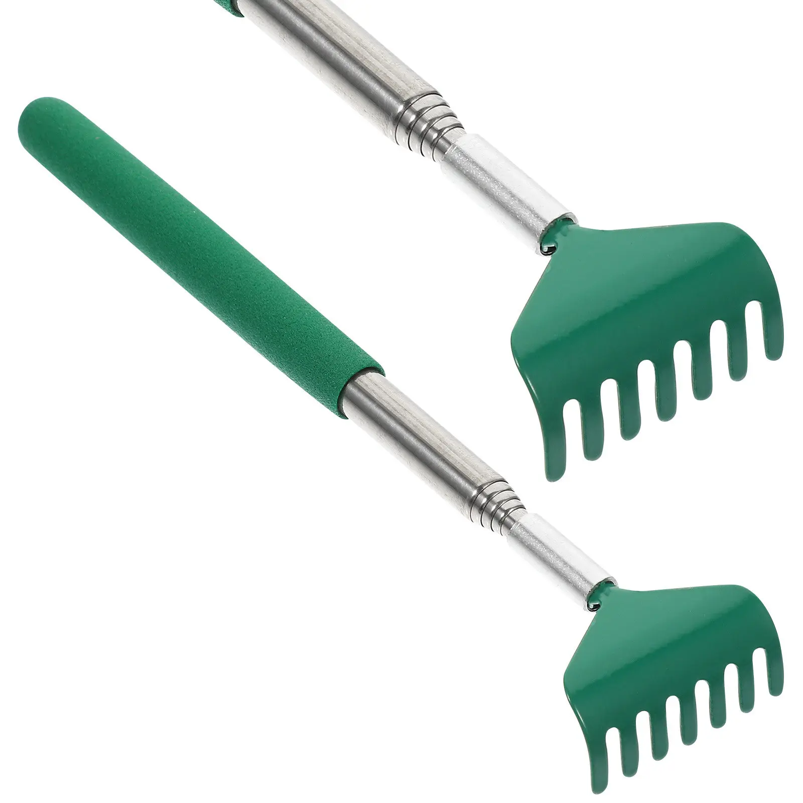 

Набор из 2 выдвижных массажеров для спины из нержавеющей стали с длинной ручкой, портативный телескопический инструмент для снятия зуда и массажа тела