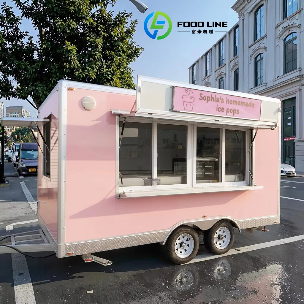 

mobile pizza truck Food Trailer coffee van Hot Dog Cart BBQ Food Truck van trailer kitchen New ice cream food truck Customized