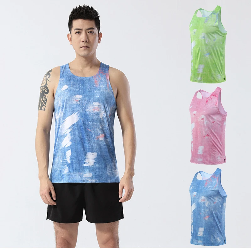 Adult Men Women Running Hiking Shirts Tight Gym Tank Top Fitness Marathon T-shirts Sport Exercise Basketball Vest Clothes B22 image 2