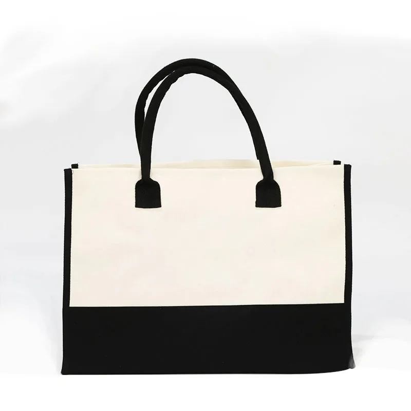 1PC Large Capacity Canvas Tote Bag Casual Handbag Tote Tote Shopping Canvas Bag