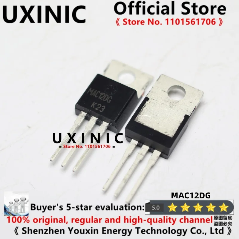 UXINIC 100% New Imported Original MAC12DG MAC12 TO-220 Thyristor 400V 12A