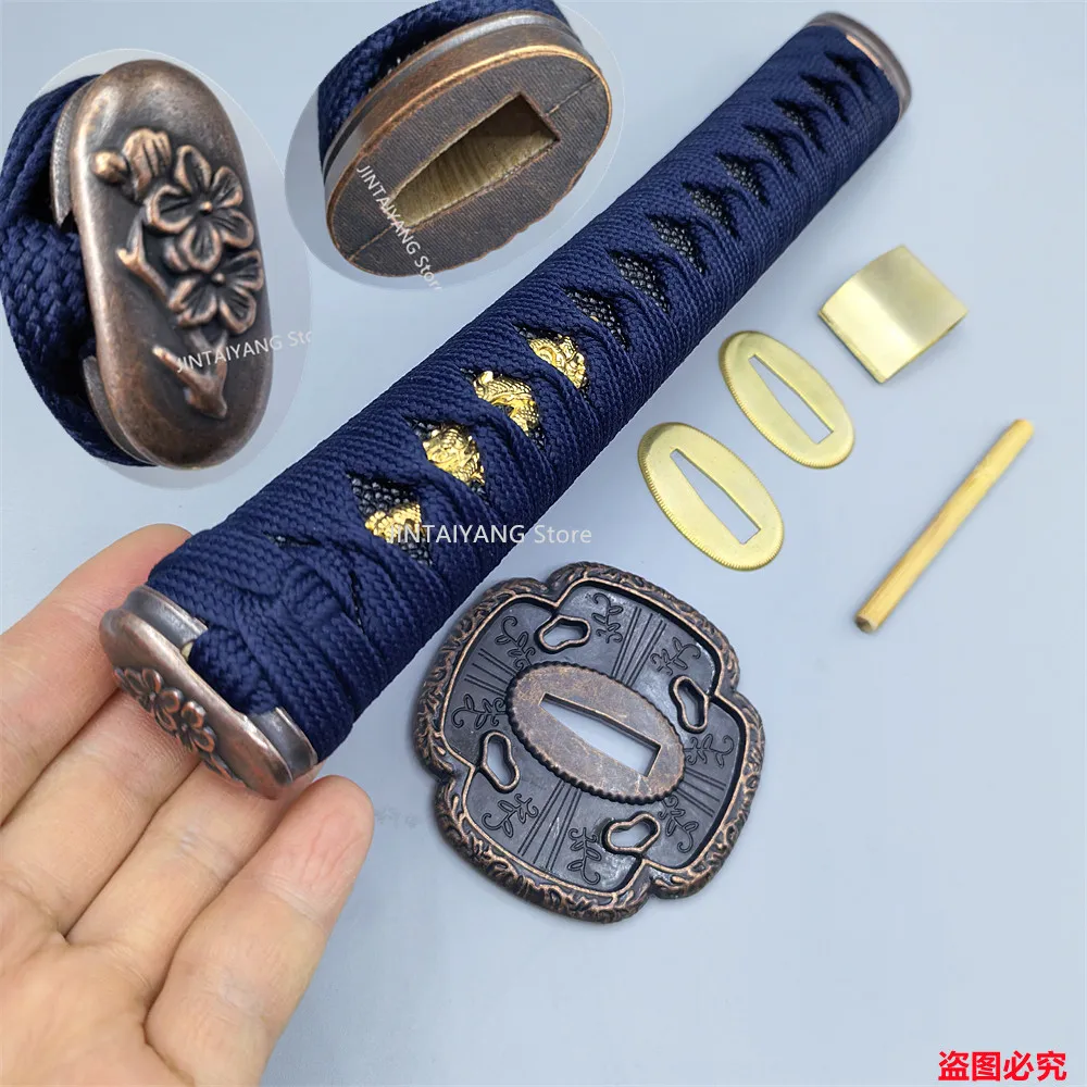 

Набор резных сплавов японский Tsuka Tsuba Fuchi Кашира латунные аксессуары хабаки для японского меча Катаны DIY фитинги красивые