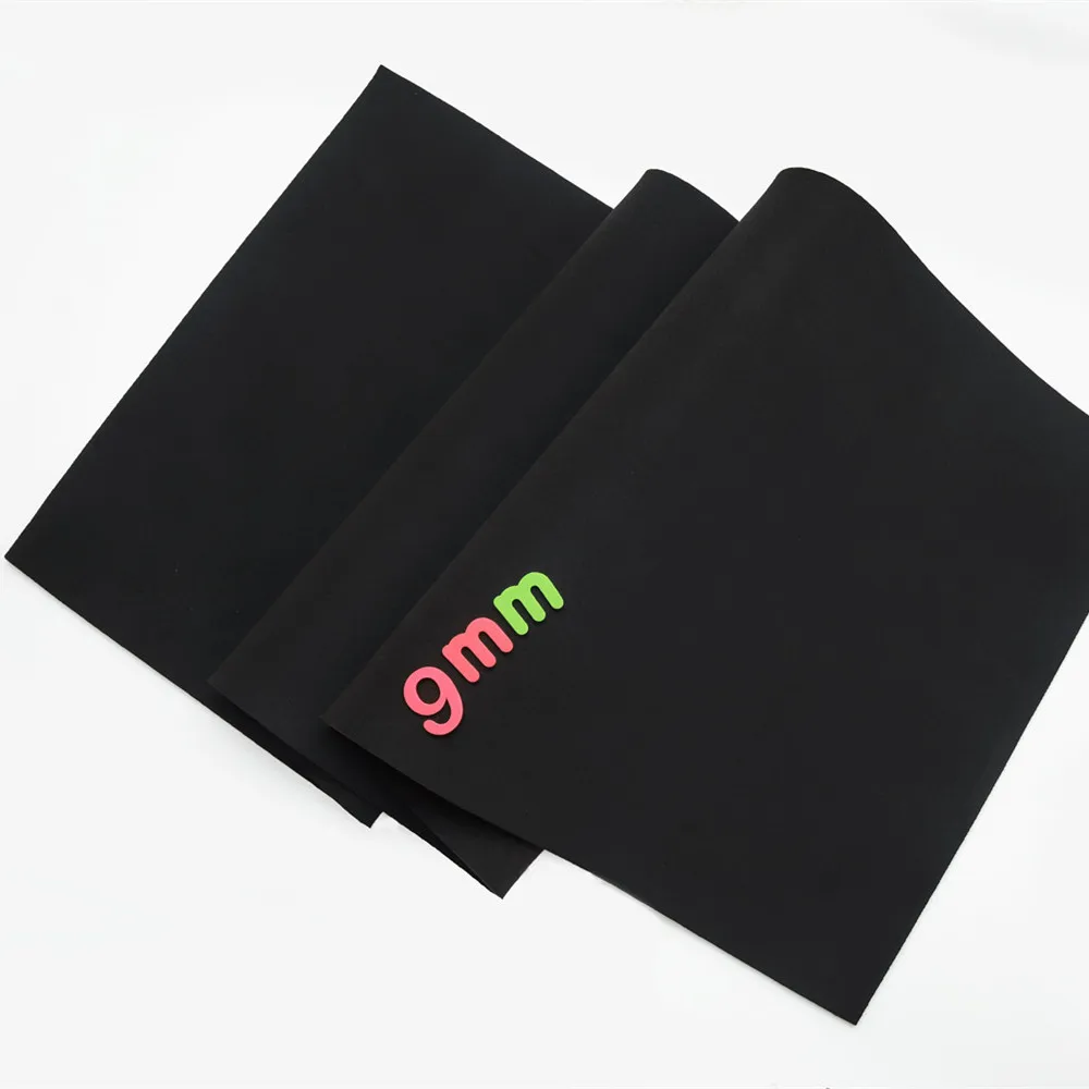 SBR Neoprene Sewing Fabric, Diving Cloth, Other Fabrics, Waterproof, Shock Resistant, 9mm Thick, Black