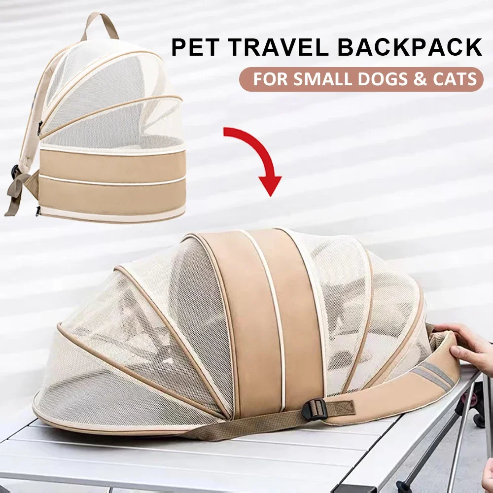 

Travel Dogs for Expandable Transparent Walking Bag Carrier Cats Kitty Small Breathable Backpack Items Puppy Pet Products Outdoor