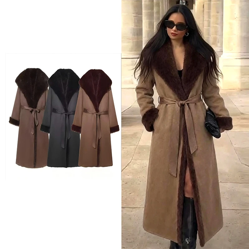 Guobioziy 2026 Winter  Length Coat Modern Avant Garde Catwalk Style Old Money Aesthetic Oversized Fit Influencer  Temperament