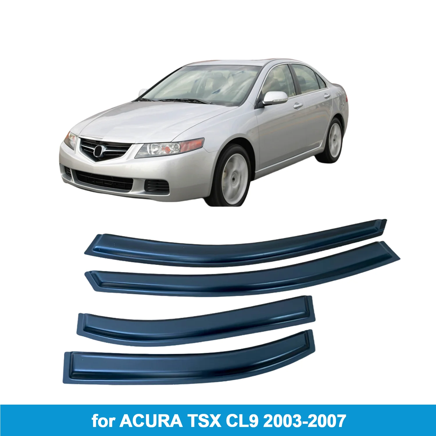

Для ACURA TSX CL9 2003-2007: Ветровики на боковые окна автомобиля, защита от дождя, внешние, на клейкой ленте