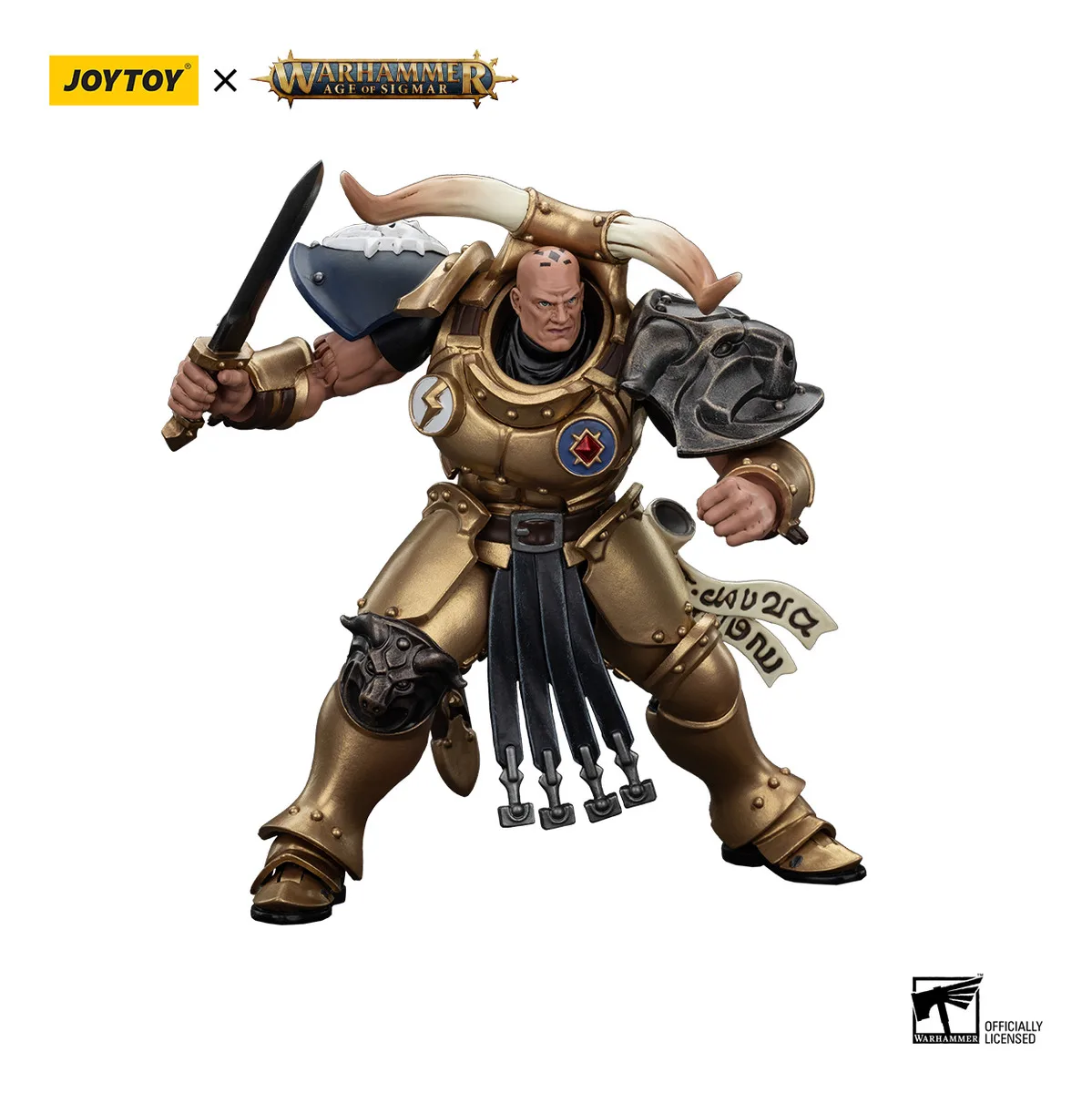 

Фигурка JOYTOY Warhammer 40000/40k AGE OF SIGMAR Stormcast Eternals The Blacktalons Rostus Oxenhammer, модель, подарок